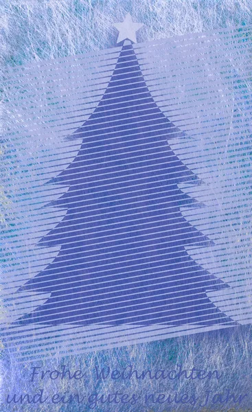 Abstrakter moderner Weihnachtsbaum, Weihnachtskarte — Stockfoto