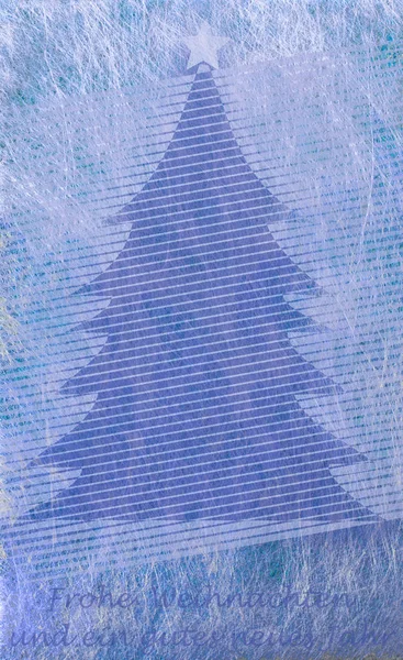 Abstract albero di Natale moderno, biglietto di Natale — Foto Stock