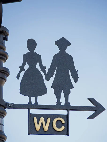 Teken Wc met man en vrouw — Stockfoto