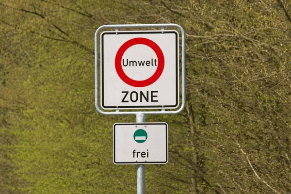 Zone znak środowisko — Zdjęcie stockowe