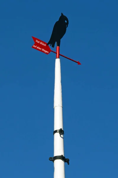 Ship mast and the german words for all the best in every way — Stock Photo, Image