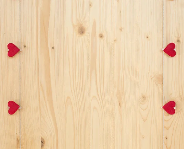 Four hearts on wood — Stock Photo, Image