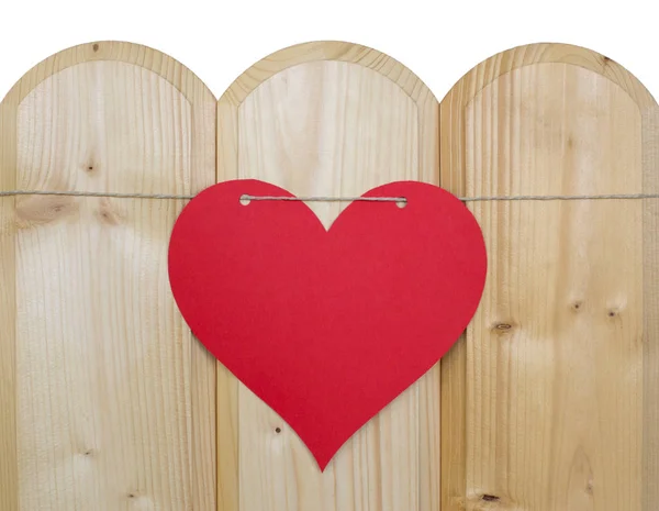 Corazón sobre madera — Foto de Stock