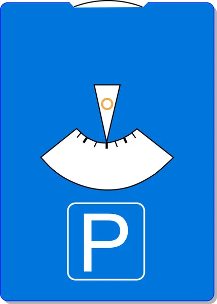 Niemiecki Parkingowej Bez Tekstu Białym Tle — Zdjęcie stockowe