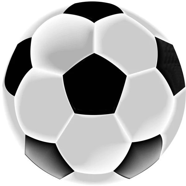 Bola Futebol Preto Branco Futebol Gráfico Fundo Branco — Fotografia de Stock