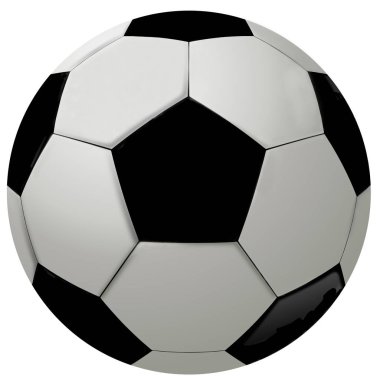 siyah-beyaz futbol topu veya futbol, grafik, beyaz zemin