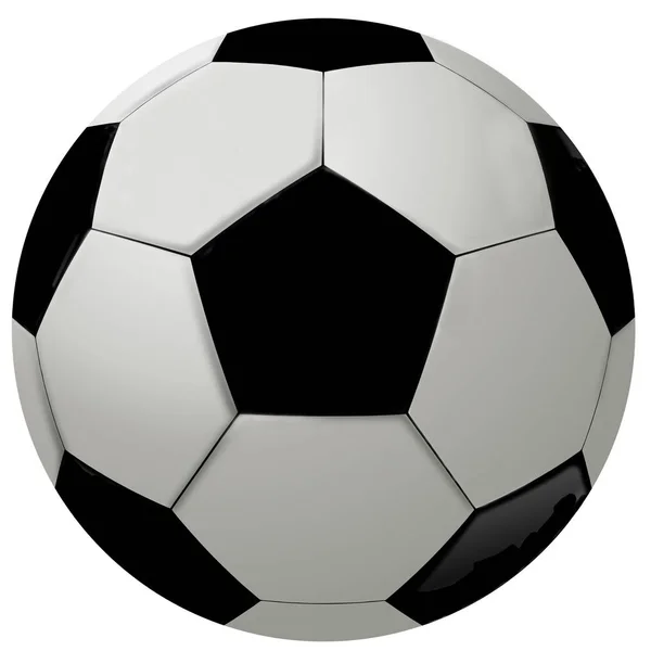 Bola Futebol Preto Branco Futebol Gráfico Fundo Branco — Fotografia de Stock