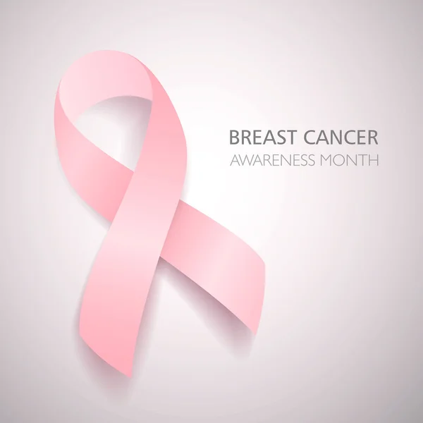 Vector Breast Cancer Awareness Ribbon — Stock Vector