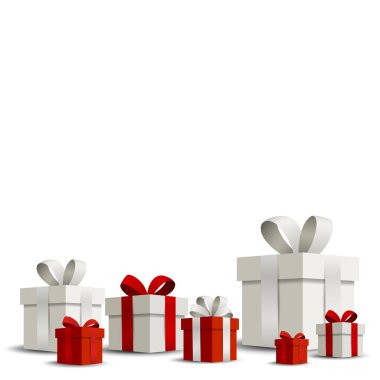 Vektör Noel tasarım hediye kutuları ile