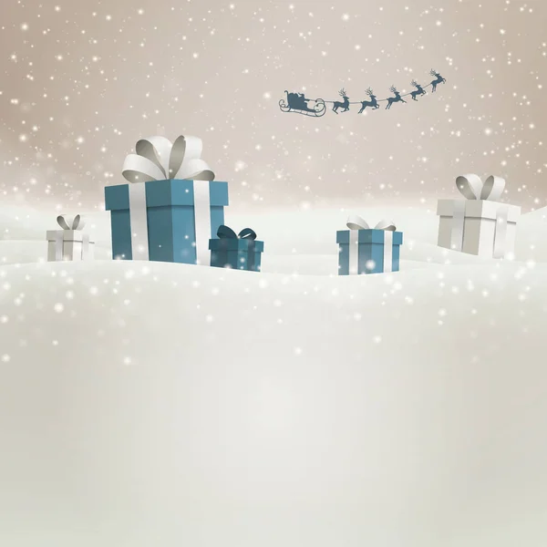 Diseño de Navidad vectorial con cajas de regalo — Archivo Imágenes Vectoriales