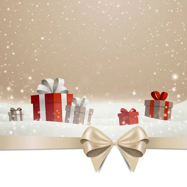 Design de Natal vetorial com caixas de presente — Vetor de Stock
