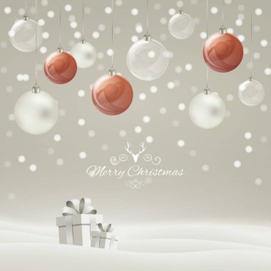 Vektör çizim bir soyut Noel tebrik kartı