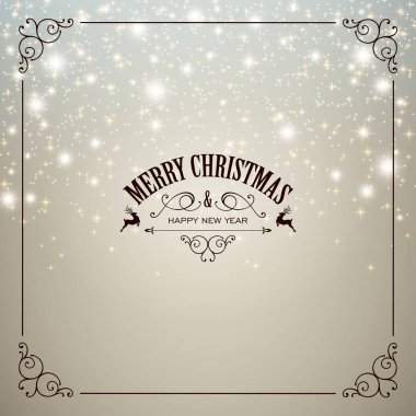 Vektör çizim bir soyut Noel tebrik kartı