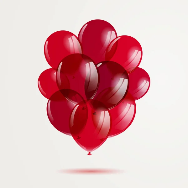 Vektor rote Ballons — Stockvektor