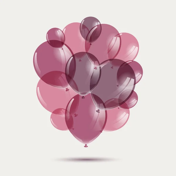 Vektor Rose balóny — Stockový vektor
