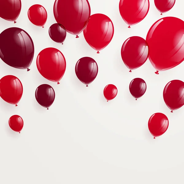 Vector globos rojos — Vector de stock