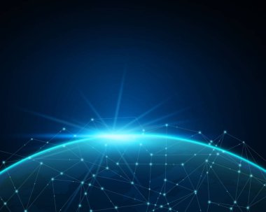 Vektör küresel ağ bağlantı kavramı