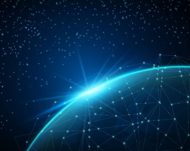 Vektör küresel ağ bağlantı kavramı