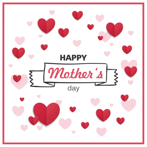 Vector Happy Mothers Day Greeting Card Design