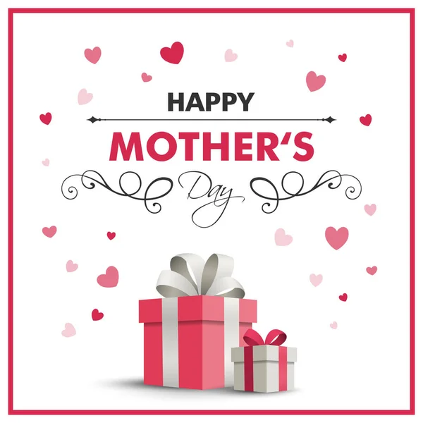 Vector Happy Mothers Day Greeting Card Design — Stock Vector