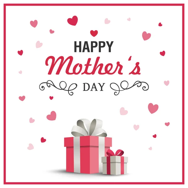 Vector Happy Mothers Day Greeting Card Design — Stock Vector