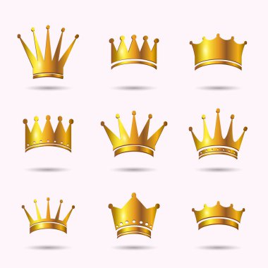 Vektör Crown simgeler