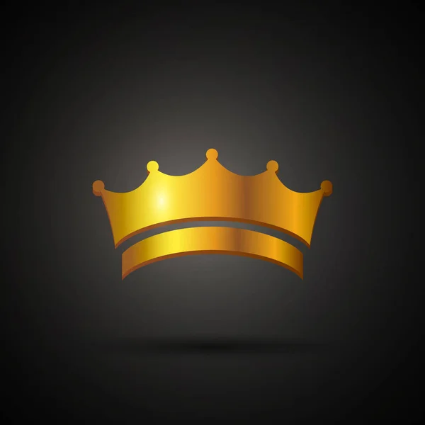 Vector Golden Crown em um fundo preto — Vetor de Stock