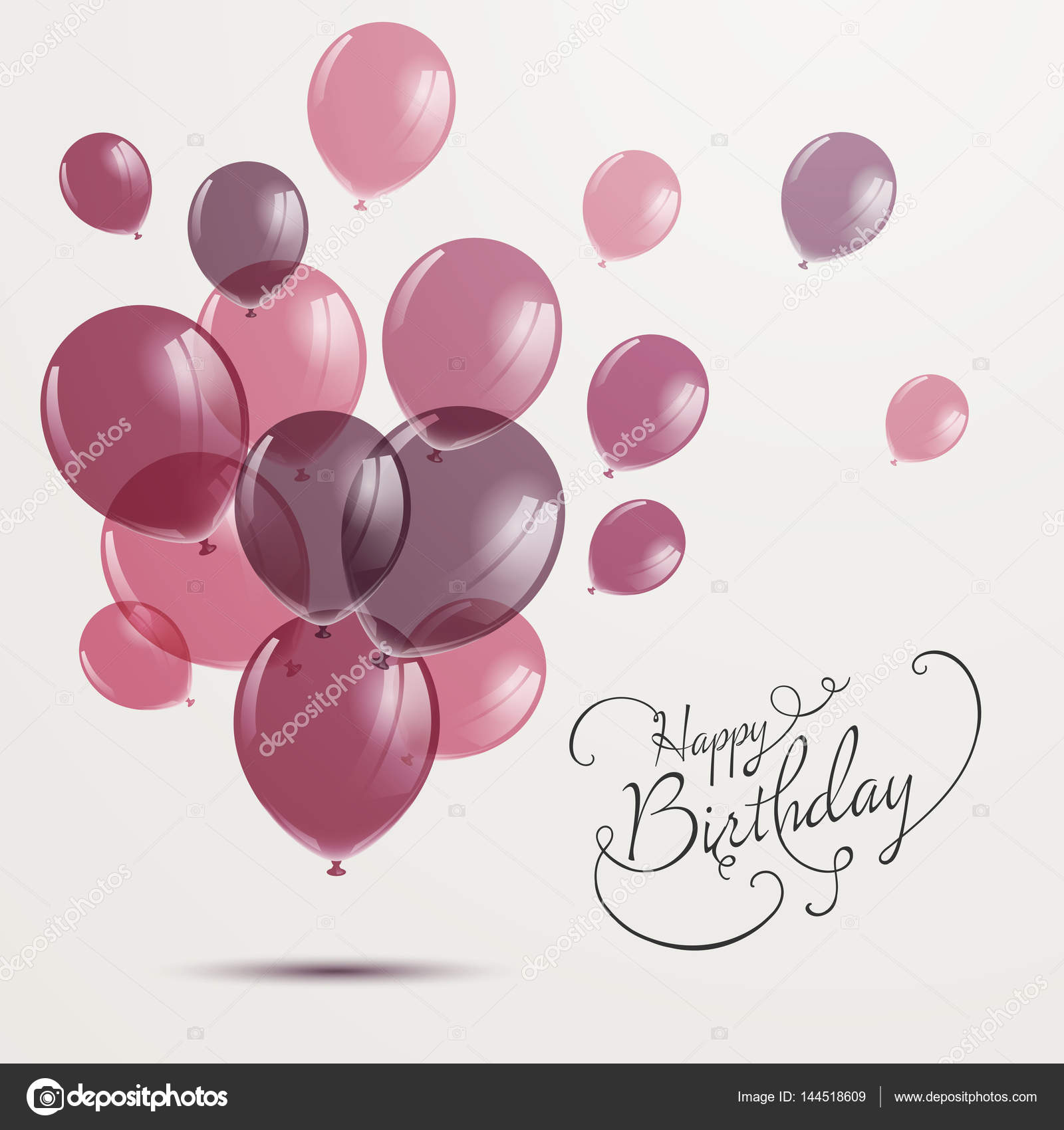 Vector Happy Birthday Greeting Card Design Stock Vector Image by