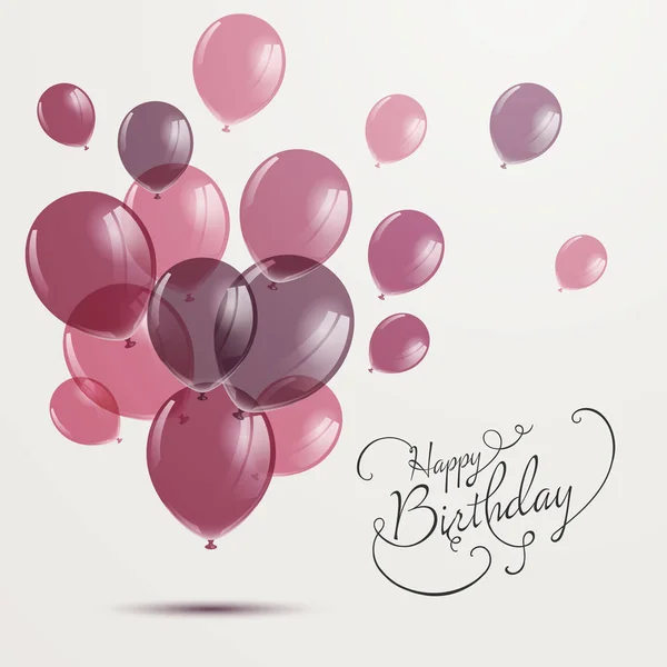 Vector Happy Birthday Greeting Card Design — Stock Vector