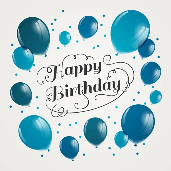 Vector Happy Birthday Greeting Card Design — Stock Vector