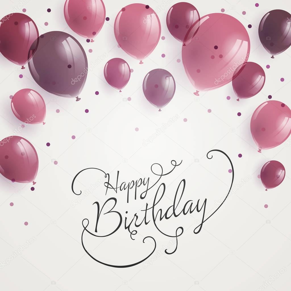 Vector Happy Birthday Greeting Card Design