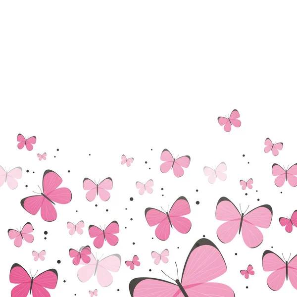 Fondo vectorial con mariposas — Vector de stock