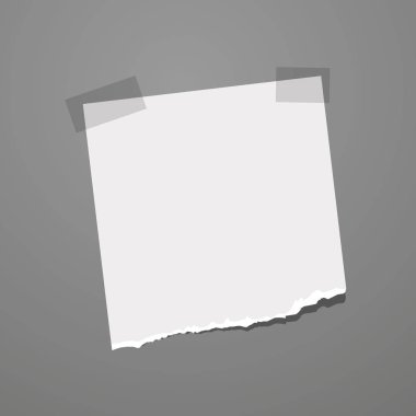Vektör beyaz not kağıdı