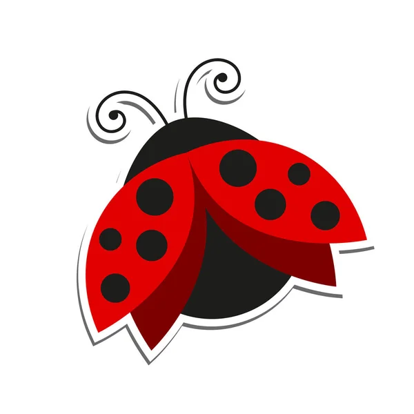 Vector Little Ladybug — Stock Vector