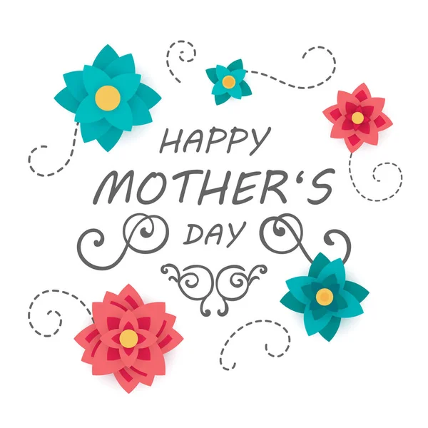Wektor Happy Mother's Day pozdrowienie projekt karty — Wektor stockowy