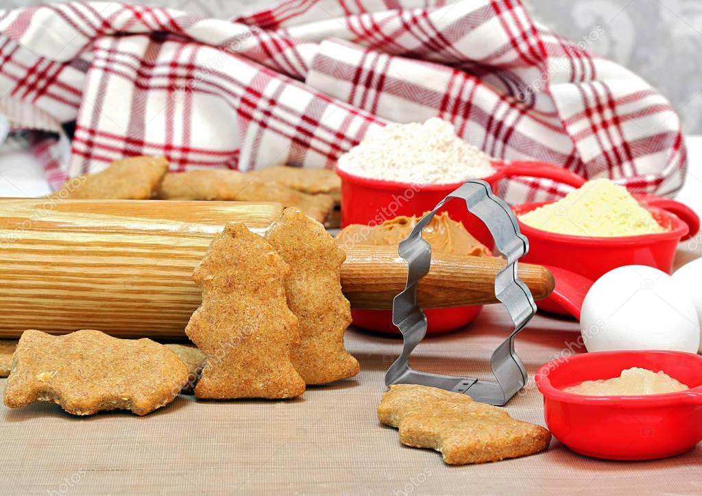 Homemade Dogs Biscuits Shaped Like Fire Hydrants