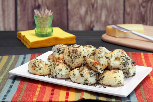 Garlic, cheese ball appetizers. — Stock Photo, Image