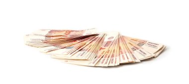 yakın çekim Rus banknot (beş bin Rublesi notlar)