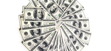 Yüz dolar faturaları yakın yukarı ABD para birimi   