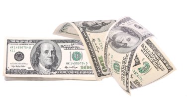 Yüz dolar faturaları yakın yukarı ABD para birimi   