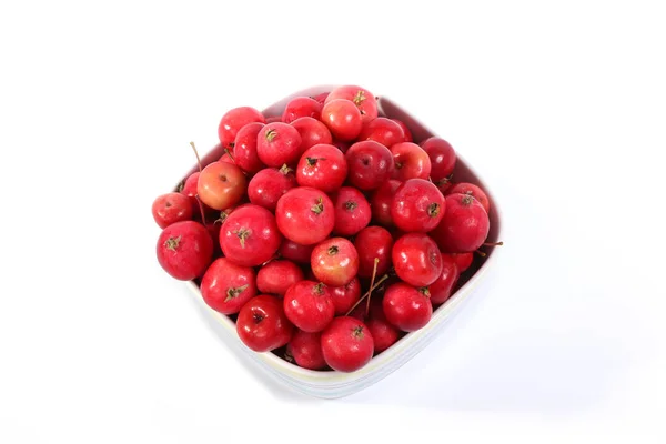 Stillleben mit frischen kleinen roten Äpfeln — Stockfoto