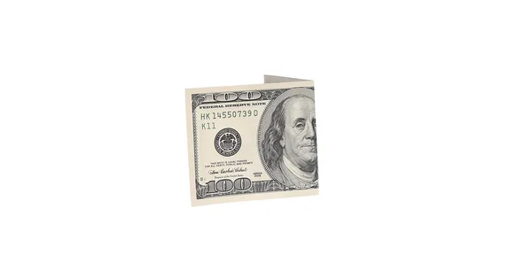 Cem notas de dólar de perto, moeda dos EUA — Fotografia de Stock