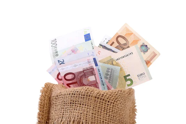 Eurobankbiljetten dicht omhoog, Europese munt — Stockfoto