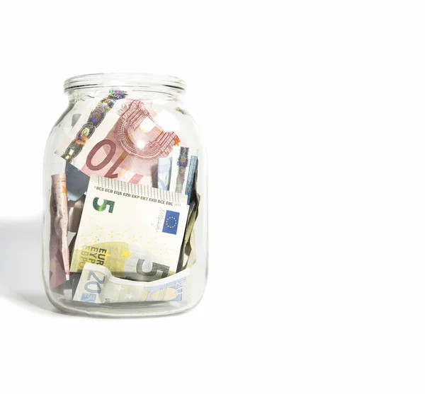 Billetes en euros de cerca, moneda europea —  Fotos de Stock