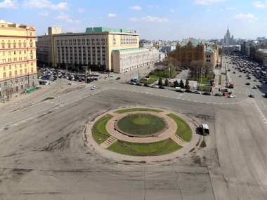 yüksek bir noktada (Merkezi Çocuk deposunun binasında bir gözlem güverte), Moskova'dan görünümünü Rusya Nisan 2015 geniş imar sonra açıldı...