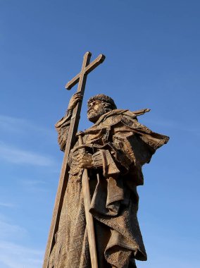 Kutsal Prens Vladimir Borovitskaya Meydanı yakınındaki Kremlin, Rusya Moskova'da büyük anıt. Açılış töreni 4 Kasım 2016 gerçekleşti 