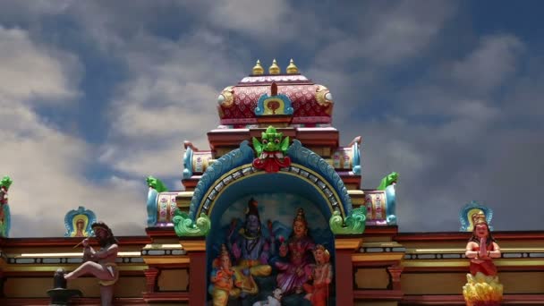 Традиционный индуистский храм, Южная Индия, Керала — стоковое видео