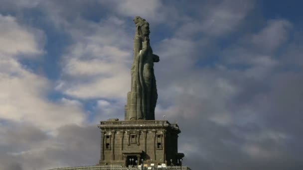 Thiruvalluvar heykeli, kanyakumari, tamilnadu, Hindistan — Stok video