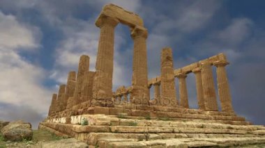Juno (V-VI yüzyıl M.ö.) Antik Yunan tapınağı, tapınaklar, Agrigento, Sicilya Vadisi. Alan 1997 yılında Unesco mirası listesinde yer yapıldı. 