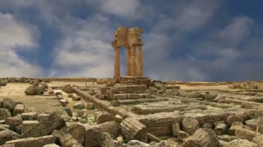 Antik Yunan tapınağı dioscuri (v-VI yüzyıl m.ö.), vadi, tapınaklar, agrigento, Sicilya. alan 1997 yılında unesco miras site listesinde dahil edildi
